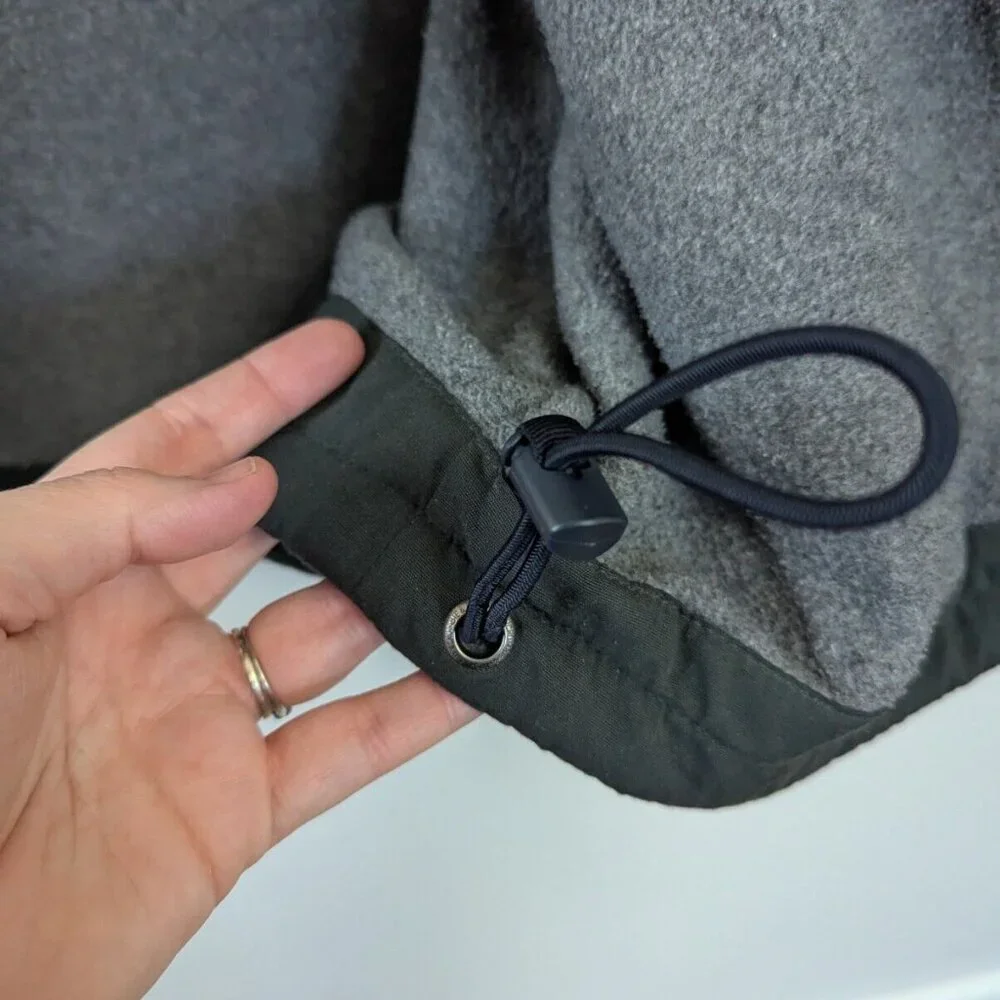 Vintage Abercrombie & Fitch Vest‎ Mens L Green Nylon Fleece Lined Y2K